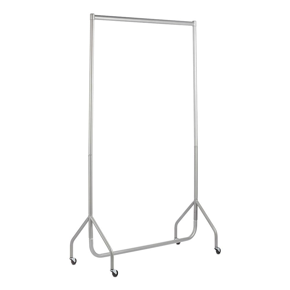Tall Silver Heavy-Duty Clothes Rail