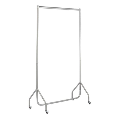 Tall Silver Heavy-Duty Clothes Rail