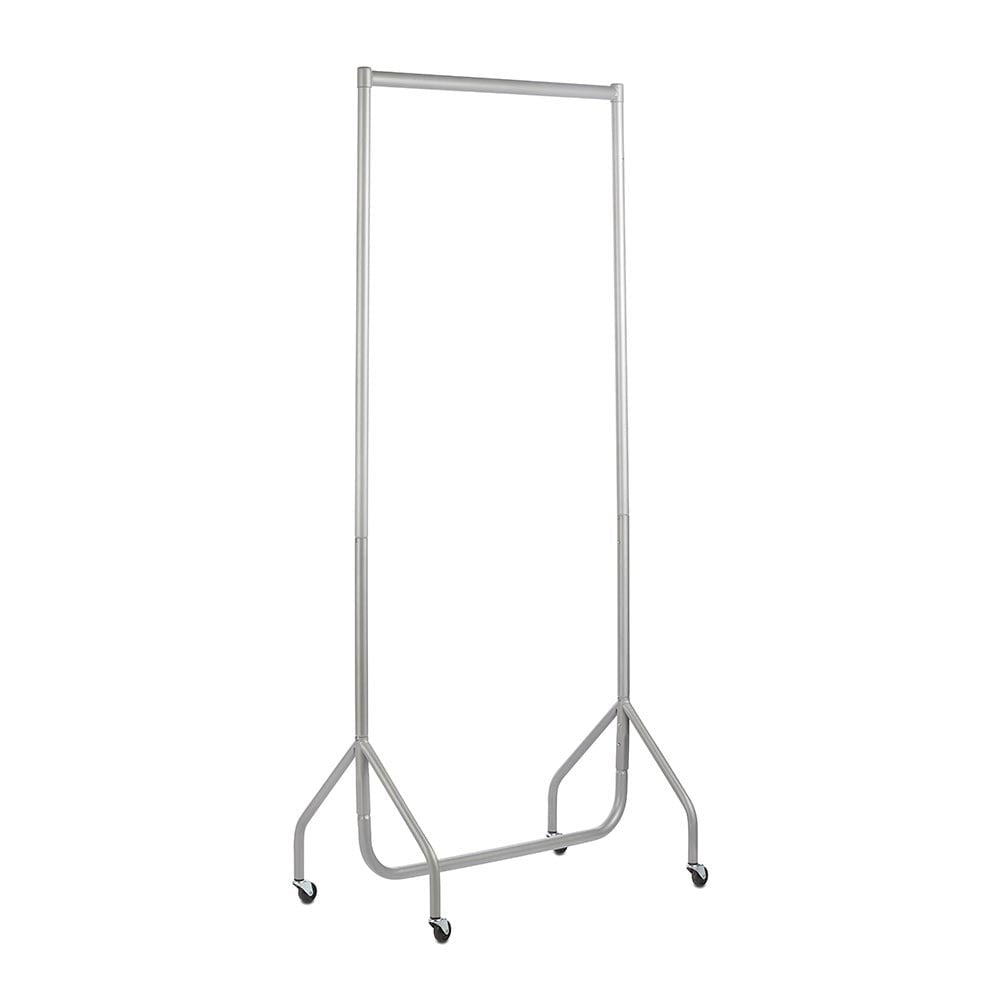 Tall Silver Heavy-Duty Clothes Rail