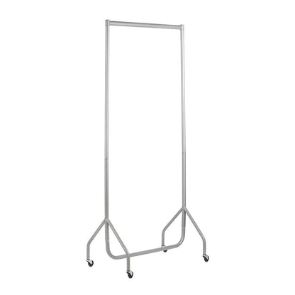 Tall Silver Heavy-Duty Clothes Rail