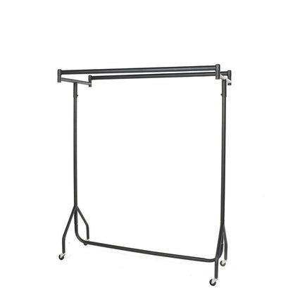 Parallel Black Heavy-Duty Clothes Rail