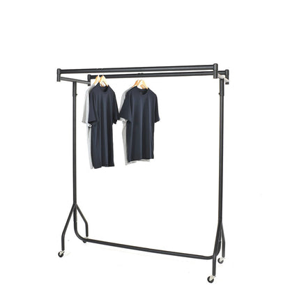 Parallel Black Heavy-Duty Clothes Rail