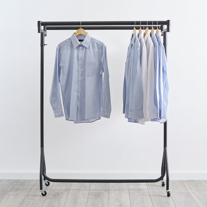 Parallel Black Heavy-Duty Clothes Rail