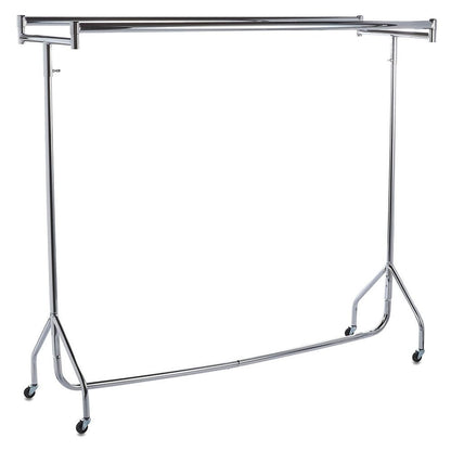 Parallel Chrome Heavy-Duty Clothes Rail