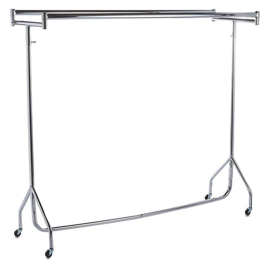Parallel Chrome Heavy-Duty Clothes Rail