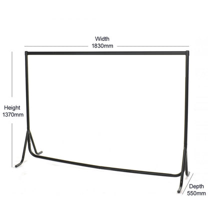 Fishtail Black Heavy-Duty Clothes Rail
