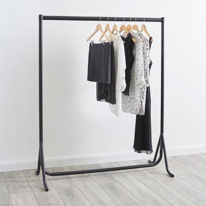 Fishtail Black Heavy-Duty Clothes Rail