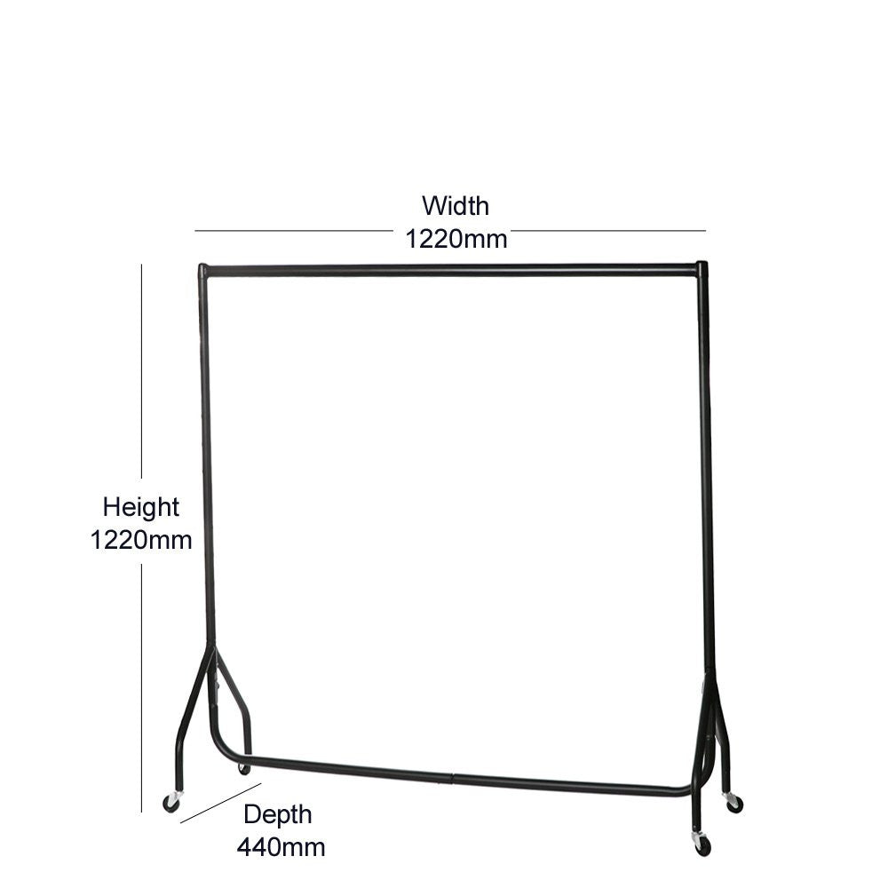Childrens Black Heavy-Duty Clothes Rail