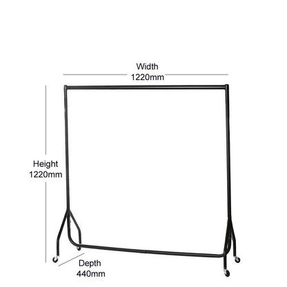 Childrens Black Heavy-Duty Clothes Rail