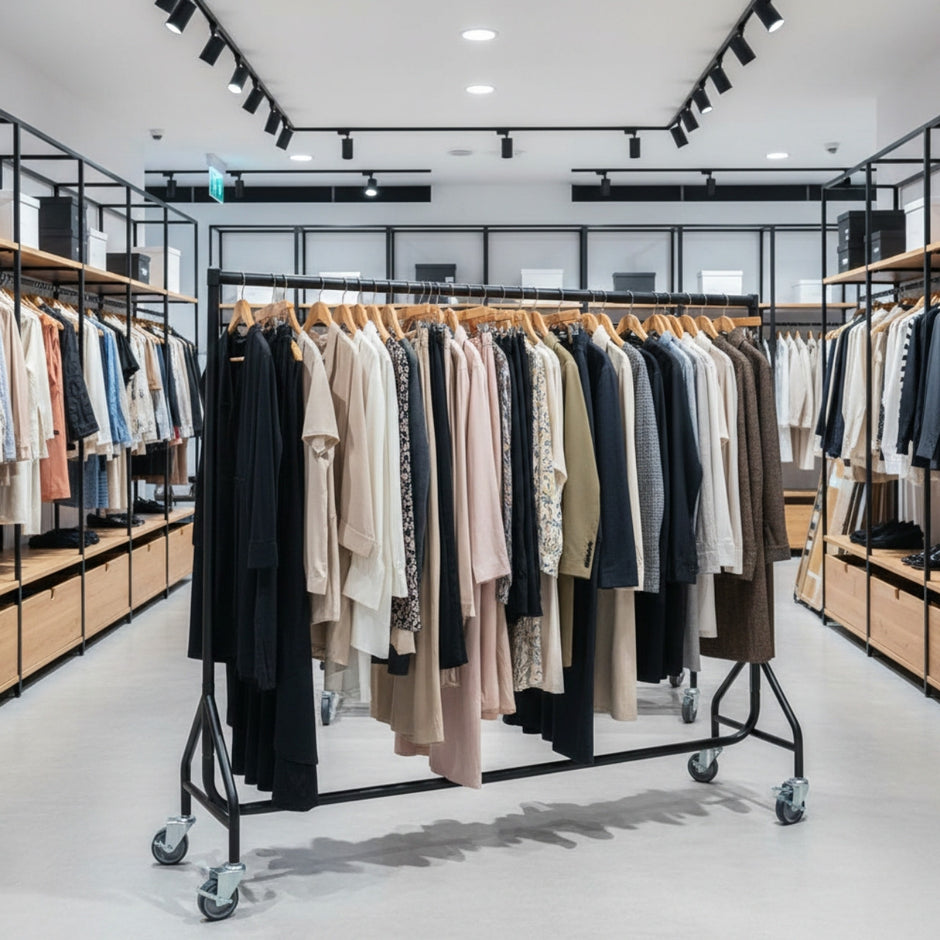 Shopfitting Rails Heavy Duty Clothes Rails for Clothes Display and Storage – Shopfitting ...