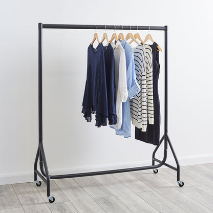 Reinforced Black Heavy-Duty Clothes Rail