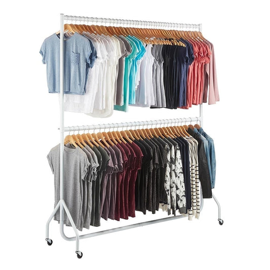 Gloss White centre Bar For Heavy Duty Clothes Rail