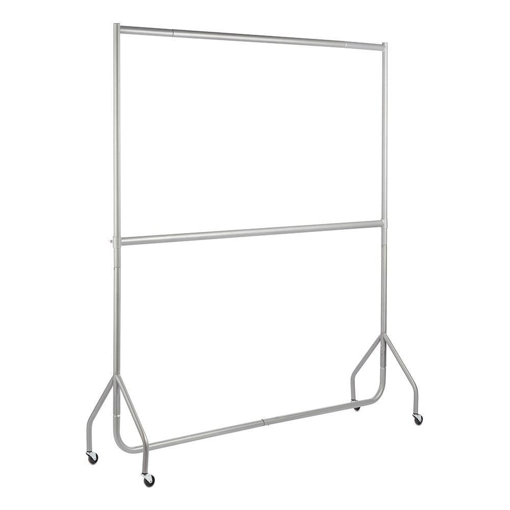 Silver Centre Bar For Heavy Duty Clothes Rail
