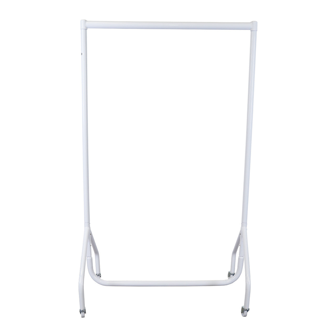 Gloss White Heavy-Duty Clothes Rail With Clear Cover