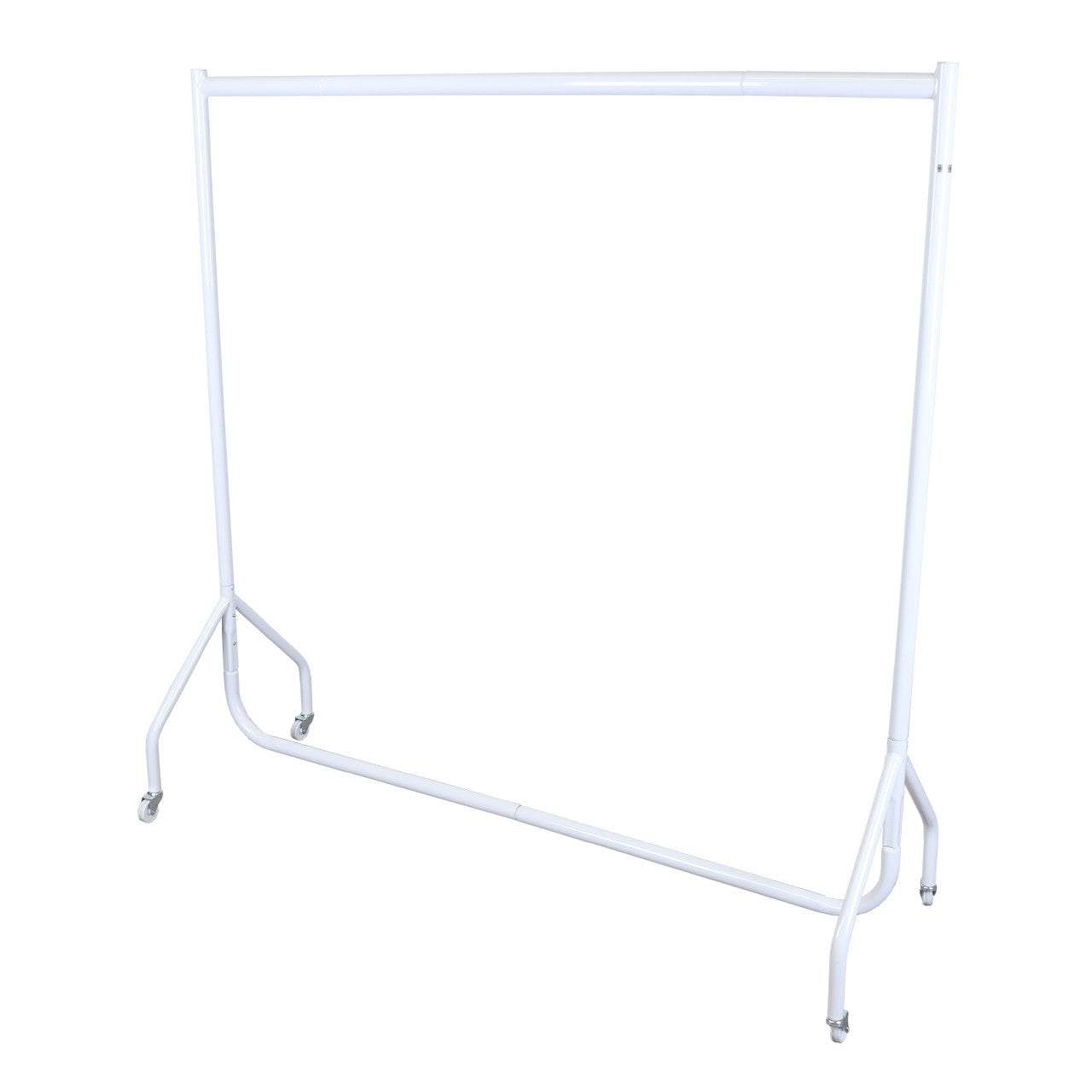 Gloss White Heavy-Duty Clothes Rail With Clear Cover