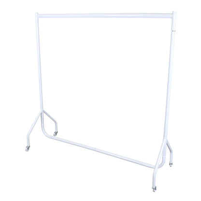 Gloss White Heavy-Duty Clothes Rail With Clear Cover
