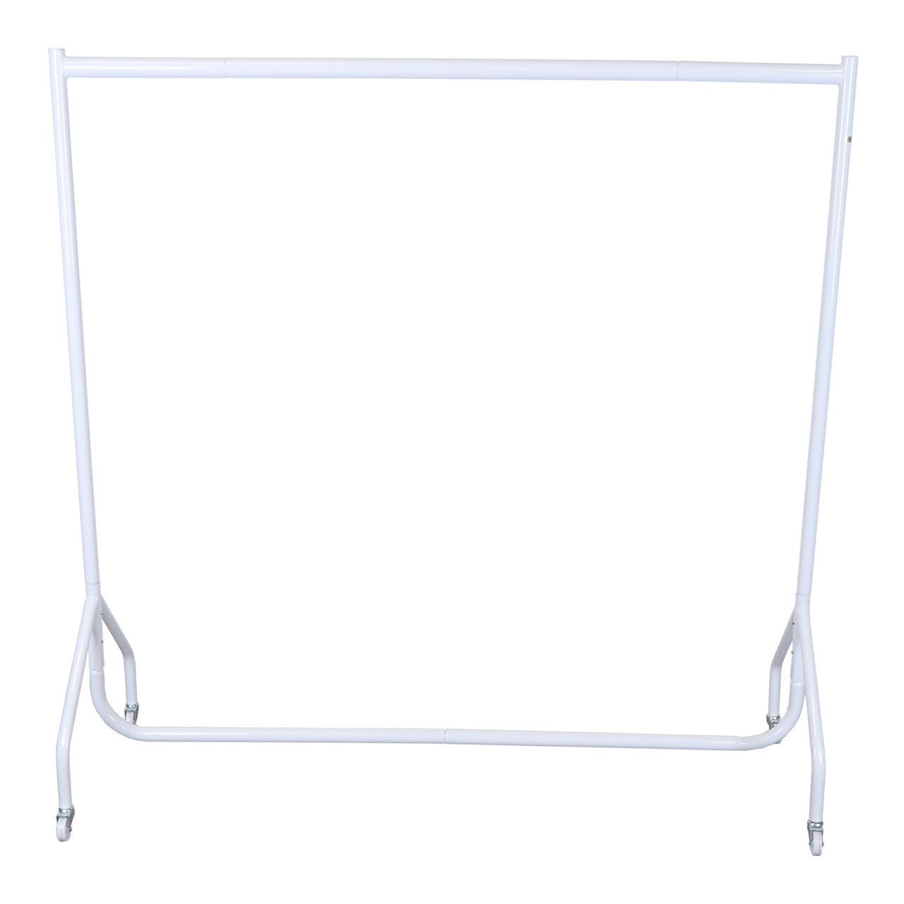 Gloss White Heavy-Duty Clothes Rail With Clear Cover