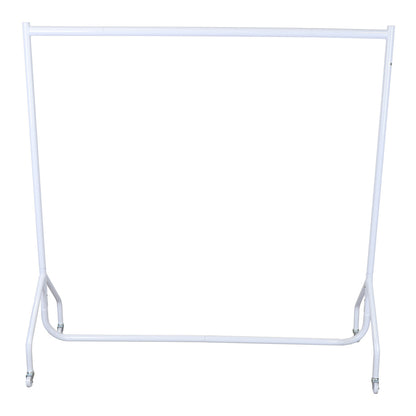 Gloss White Heavy-Duty Clothes Rail With Clear Cover
