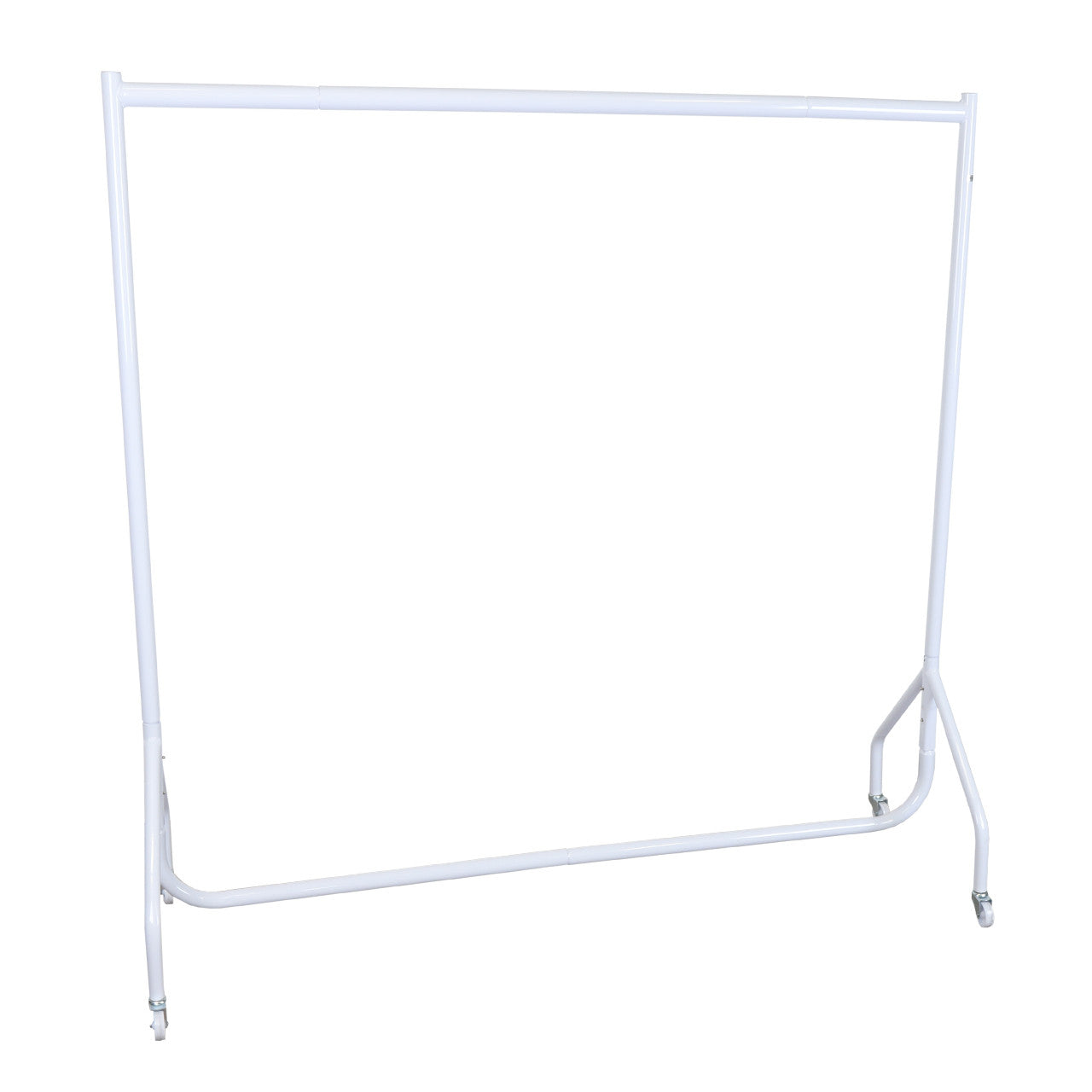 Gloss White Heavy-Duty Clothes Rail With Clear Cover