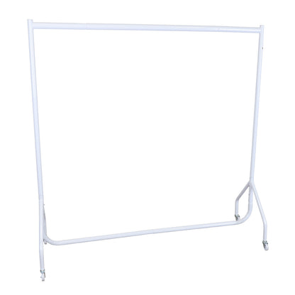 Gloss White Heavy-Duty Clothes Rail With Clear Cover