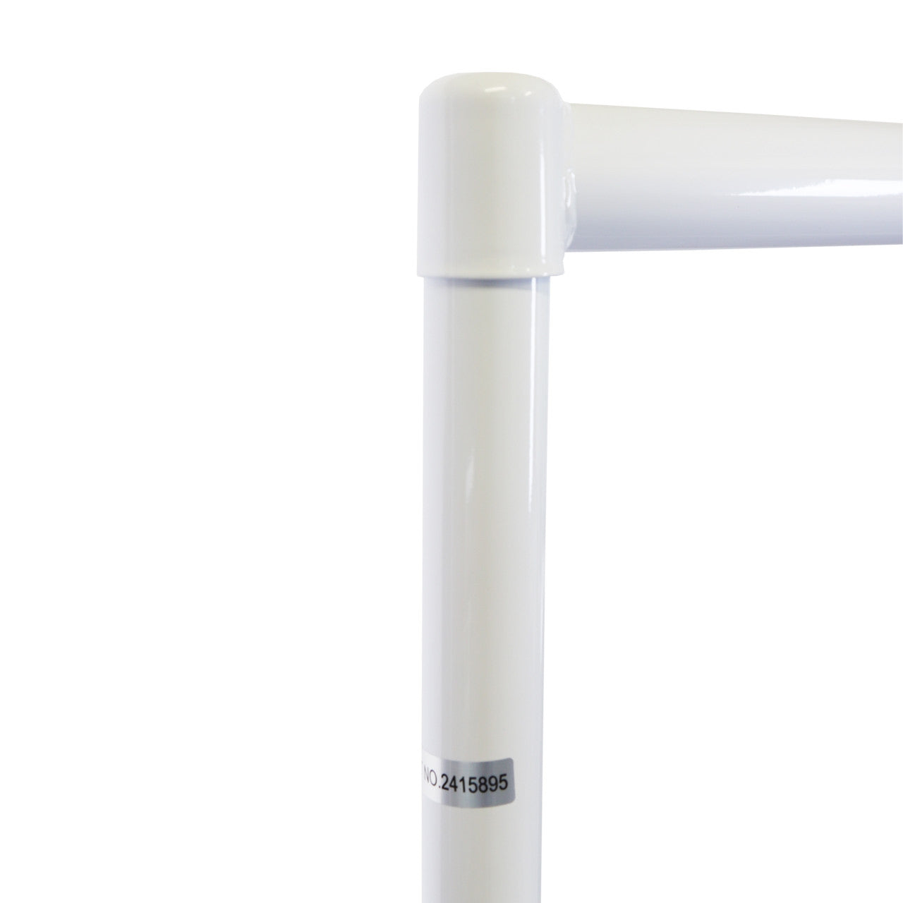 Gloss White Heavy-Duty Clothes Rail With Clear Cover
