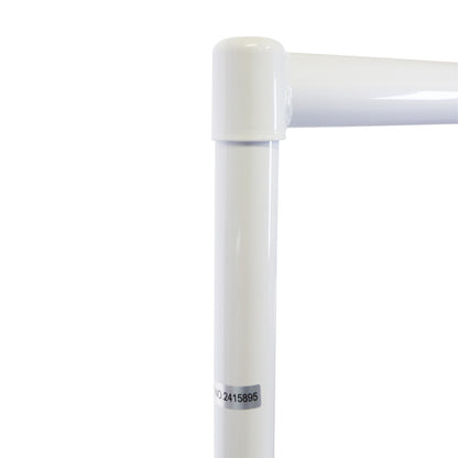Gloss White Heavy-Duty Clothes Rail With Clear Cover