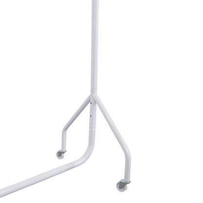 Gloss White Heavy-Duty Clothes Rail With Clear Cover