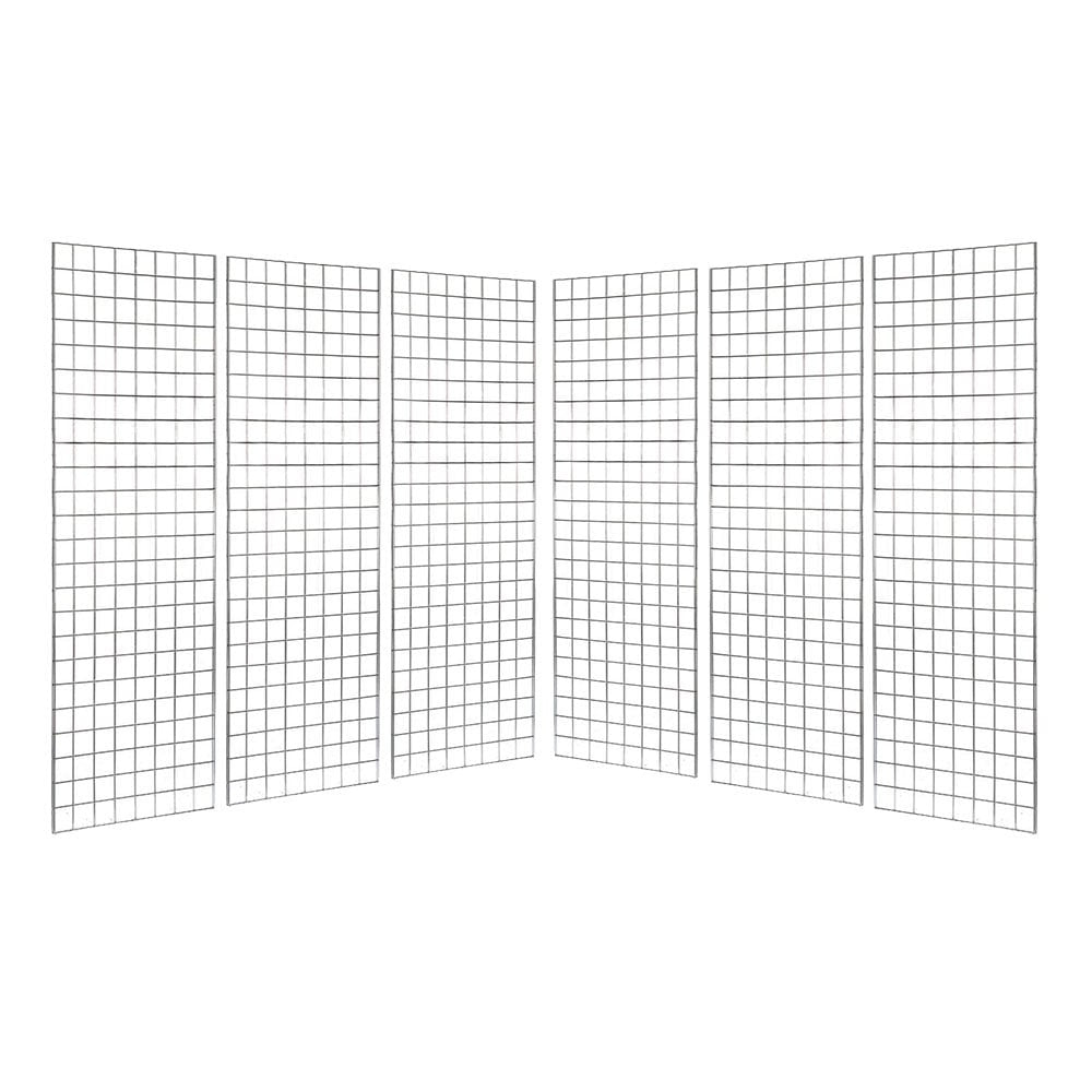 6 x Chrome 6ft Grid Mesh Panels
