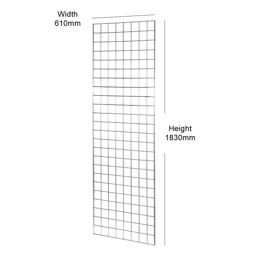6 x Chrome 6ft Grid Mesh Panels