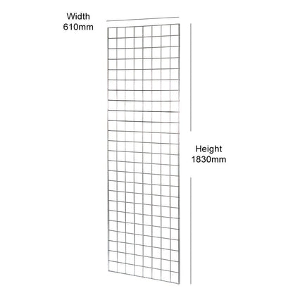 6 x Chrome 6ft Grid Mesh Panels