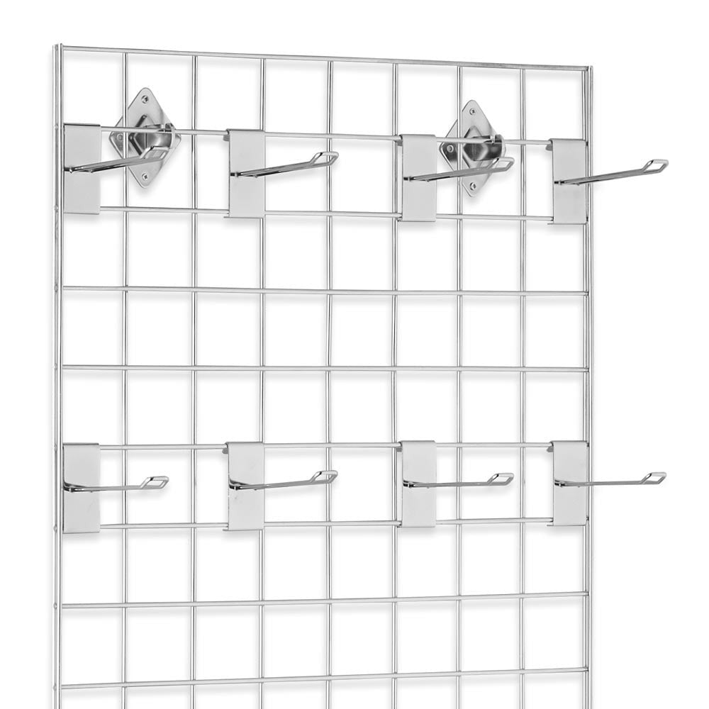 5ft Wall-Mounted Grid Mesh Display Bundle with 20 x Euro Hooks