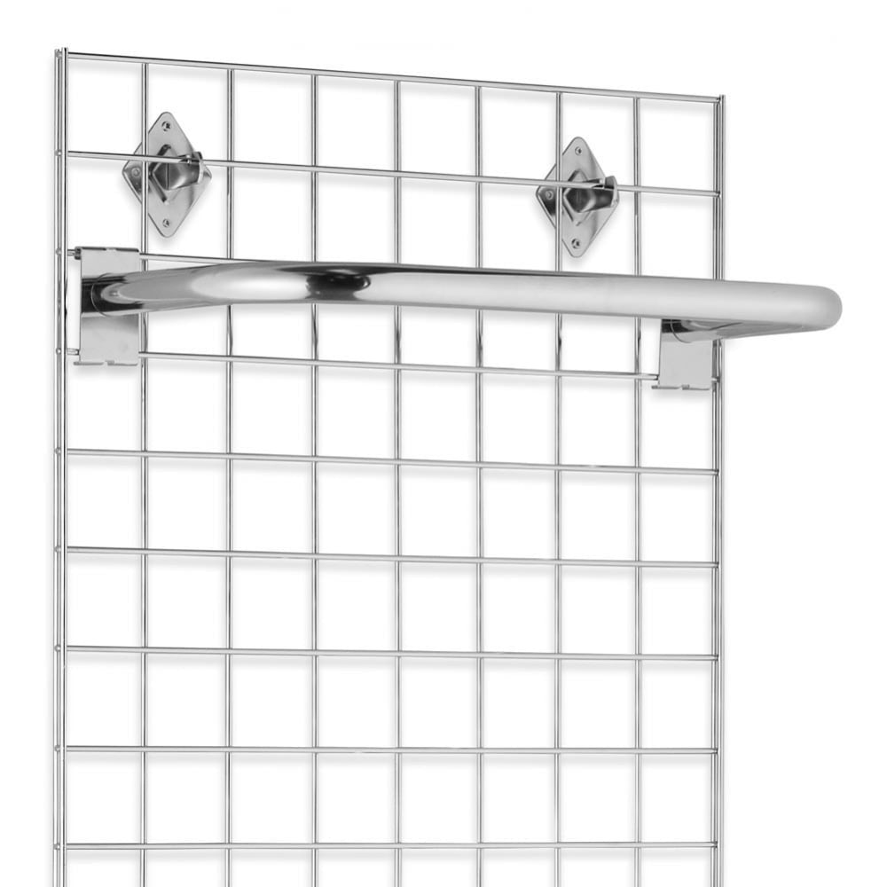 6ft Wall-Mounted Grid Mesh Display Bundle with 2 x Hanging Rails
