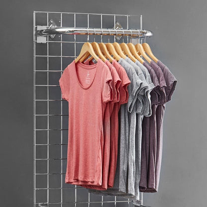 6ft Wall-Mounted Grid Mesh Display Bundle with 2 x Hanging Rails