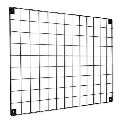 Black Grid Mesh Panel - Built-in Wall Brackets