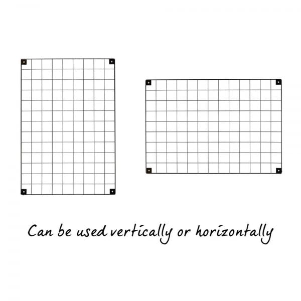 Black Grid Mesh Panel - Built-in Wall Brackets