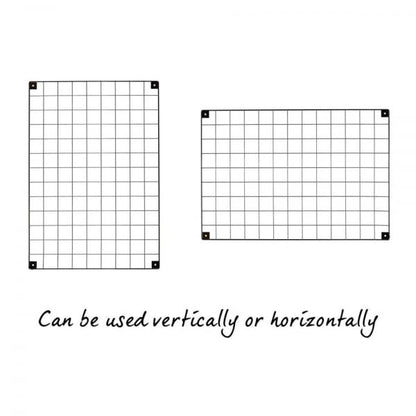 Black Grid Mesh Panel - Built-in Wall Brackets
