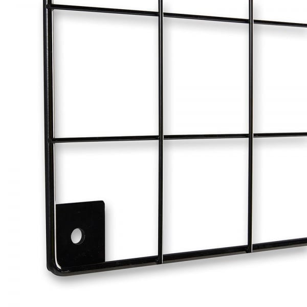 Black Grid Mesh Panel - Built-in Wall Brackets