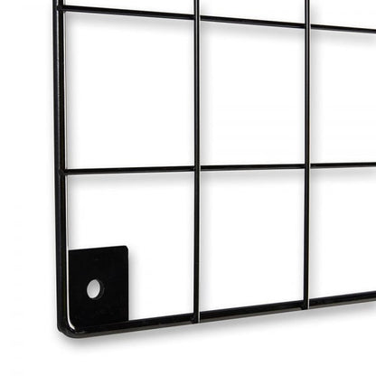 Black Grid Mesh Panel - Built-in Wall Brackets