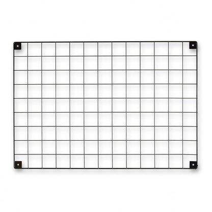 Black Grid Mesh Panel - Built-in Wall Brackets