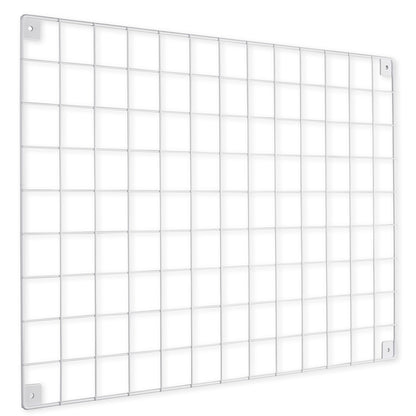 5 x White Grid Mesh Panels - Built-in Wall Brackets