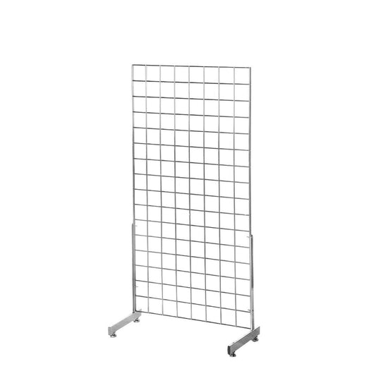 Chrome L-Legs For Grid Mesh Panels - Pair