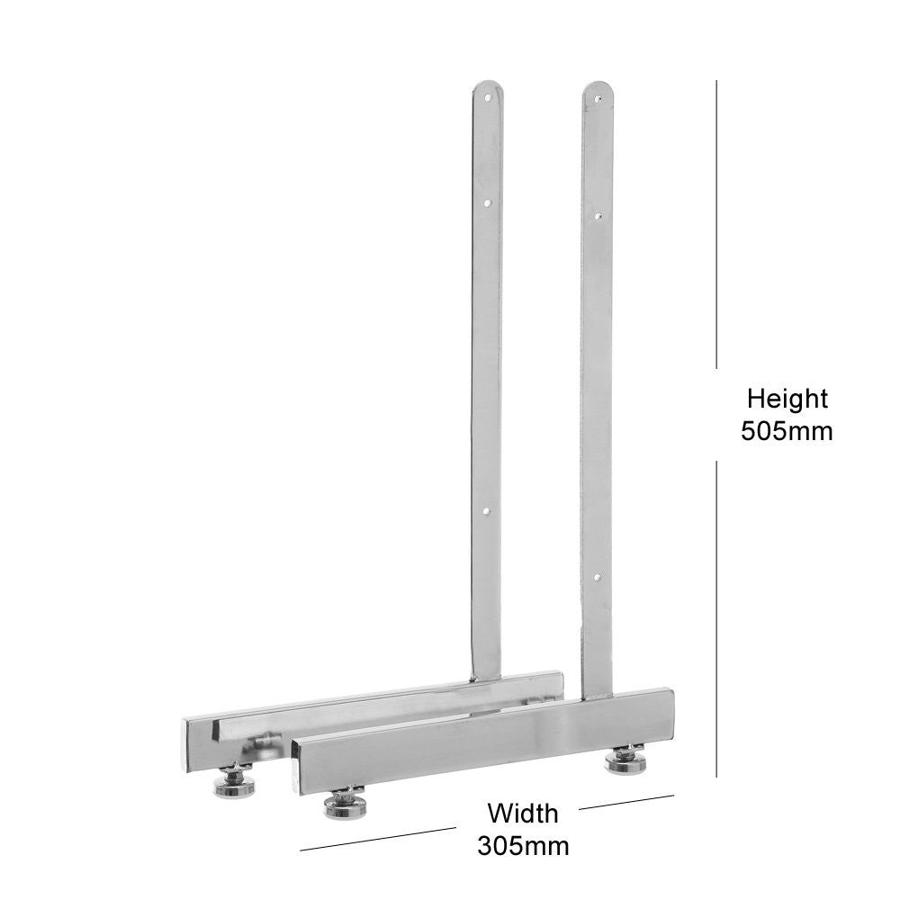 Chrome L-Legs For Grid Mesh Panels - Pair