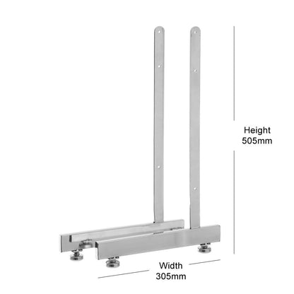 Chrome L-Legs For Grid Mesh Panels - Pair