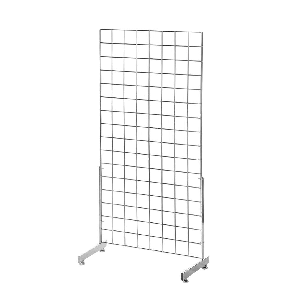 Chrome 4ft Grid Mesh Single Sided Stand