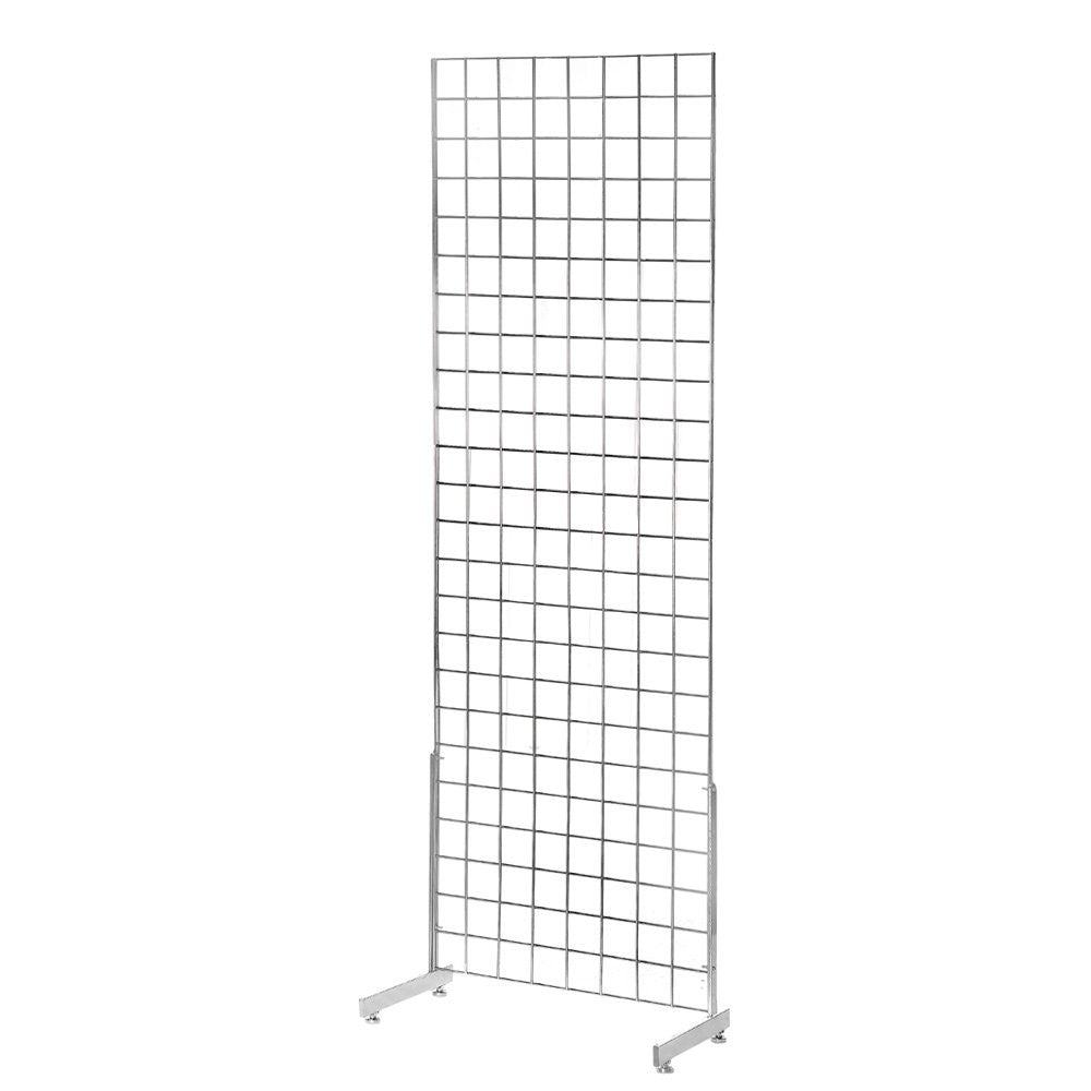 Chrome 6ft Grid Mesh Single Sided Stand