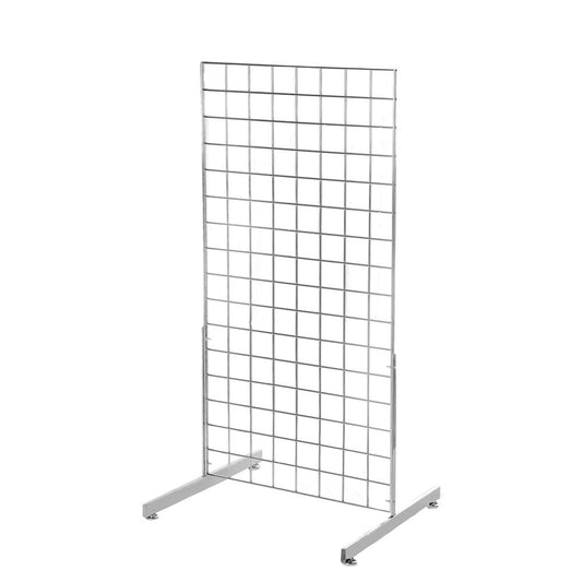 Chrome 4ft Grid Mesh Two Way Stand