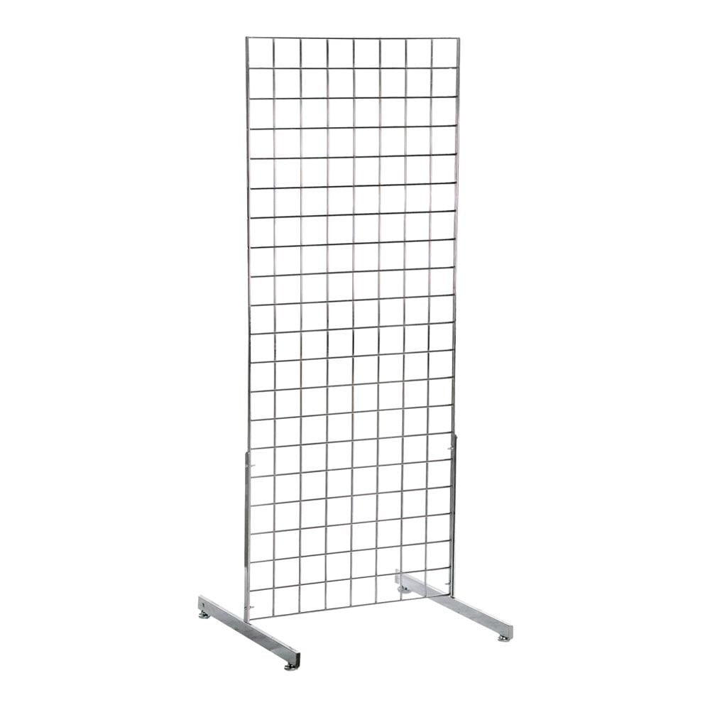 Chrome 5ft Grid Mesh Two Way Stand