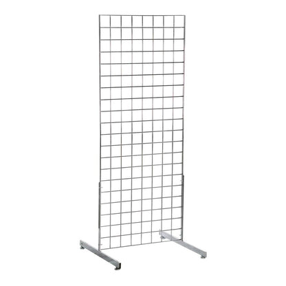 Chrome 5ft Grid Mesh Two Way Stand