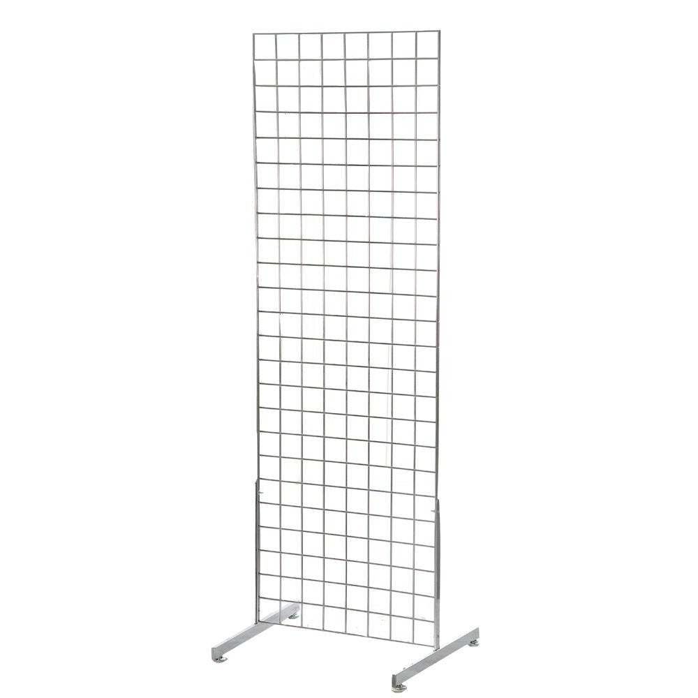 Chrome 6ft Grid Mesh Two Way Stand