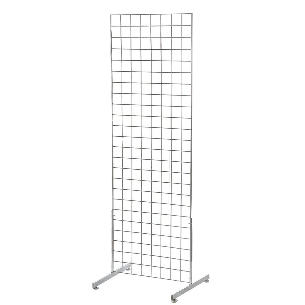 3 x Chrome 6ft Grid Mesh Two Way Stands